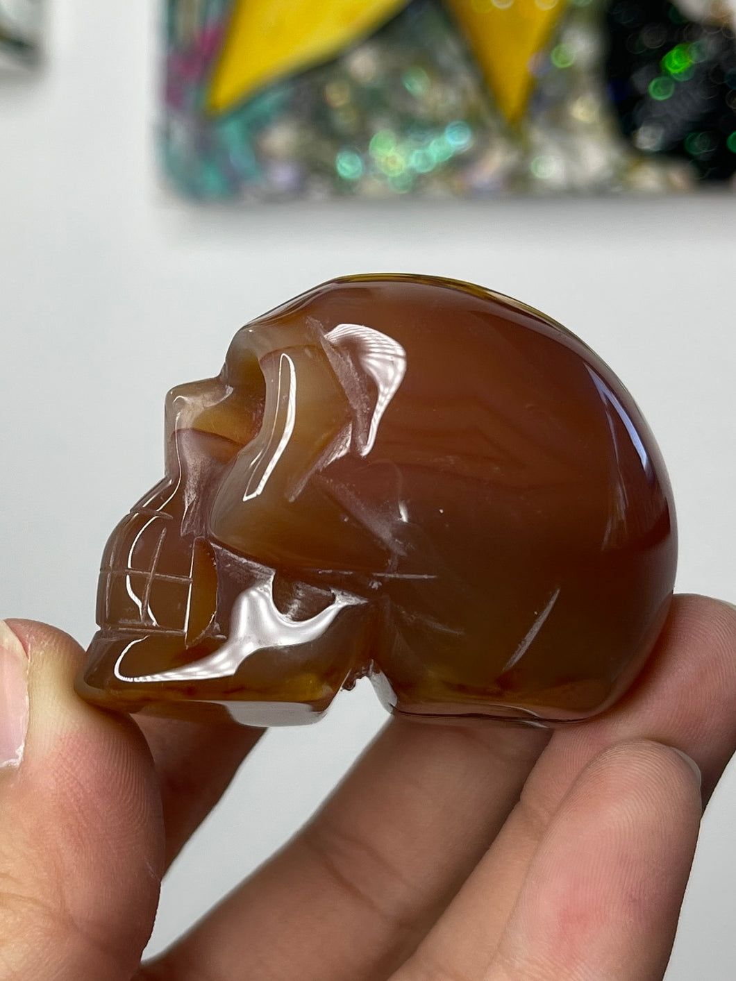 2” Carnelian Skull #B