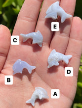 Load image into Gallery viewer, Blue Chalcedony Mini Dolphins

