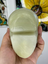 Load image into Gallery viewer, Banded Green Calcite Skull
