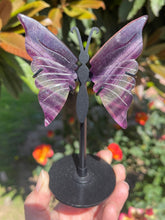 Load image into Gallery viewer, Fluorite Butterfly with Stand
