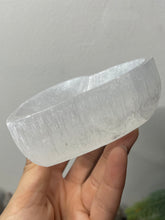 Load image into Gallery viewer, Satin Spar Selenite Heart Bowl 4”
