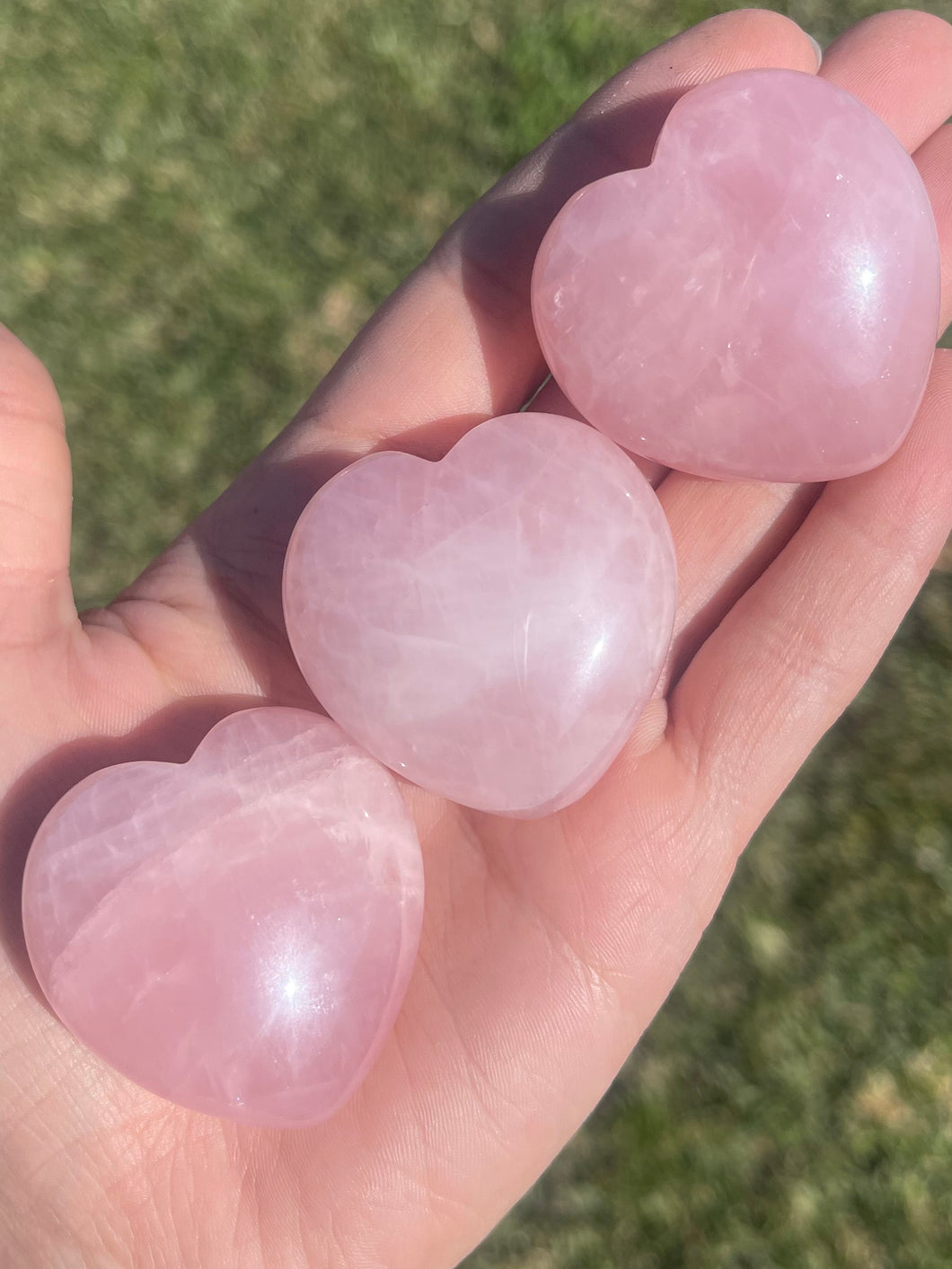 Puffy Rose Quartz Heart