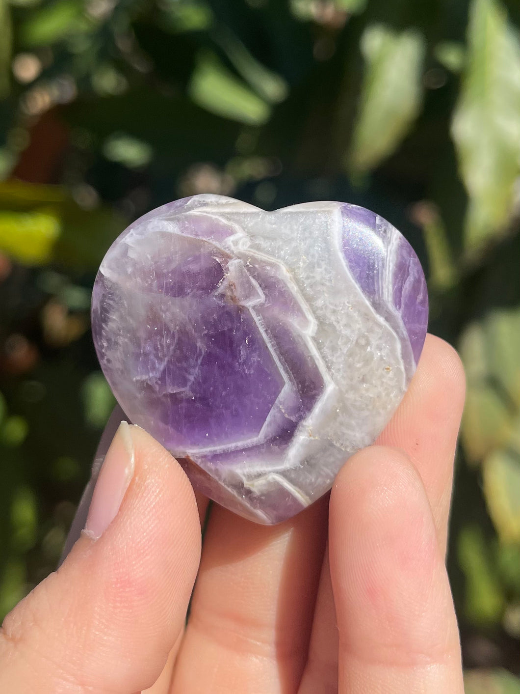 Chevron Amethyst Heart #C