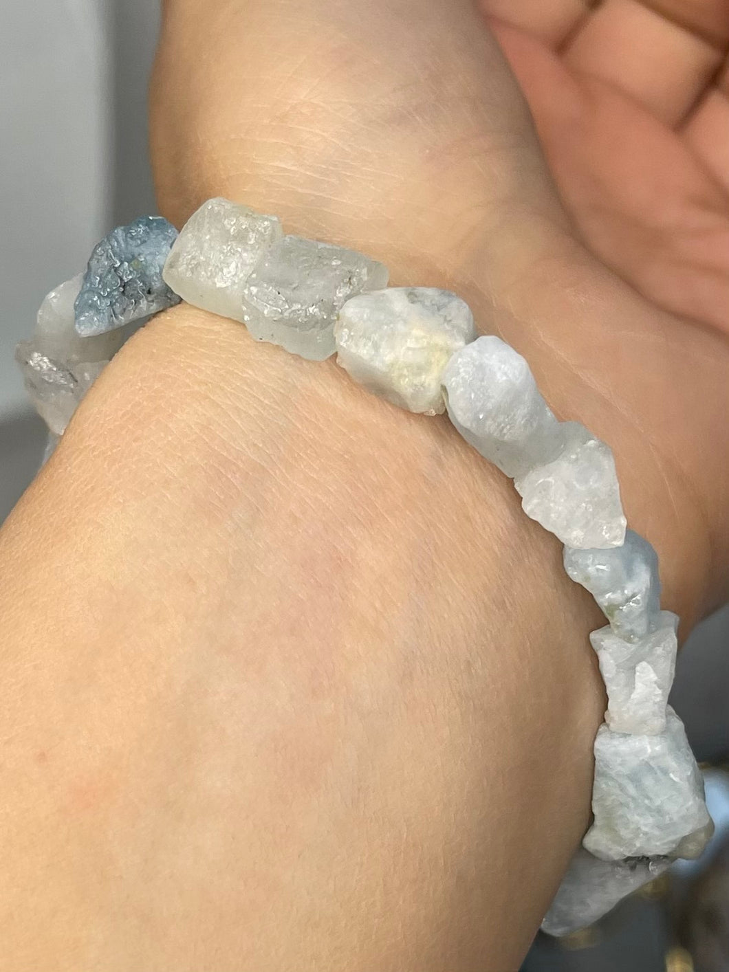 Aquamarine Rough Chip Bracelet