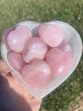 Load image into Gallery viewer, Puffy Rose Quartz Heart
