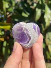 Load image into Gallery viewer, Chevron Amethyst Heart #C
