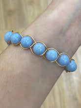 Load image into Gallery viewer, Angelite 10mm Wire-Wrapped Bracelet
