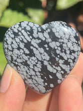 Load image into Gallery viewer, Snowflake Obsidian Heart
