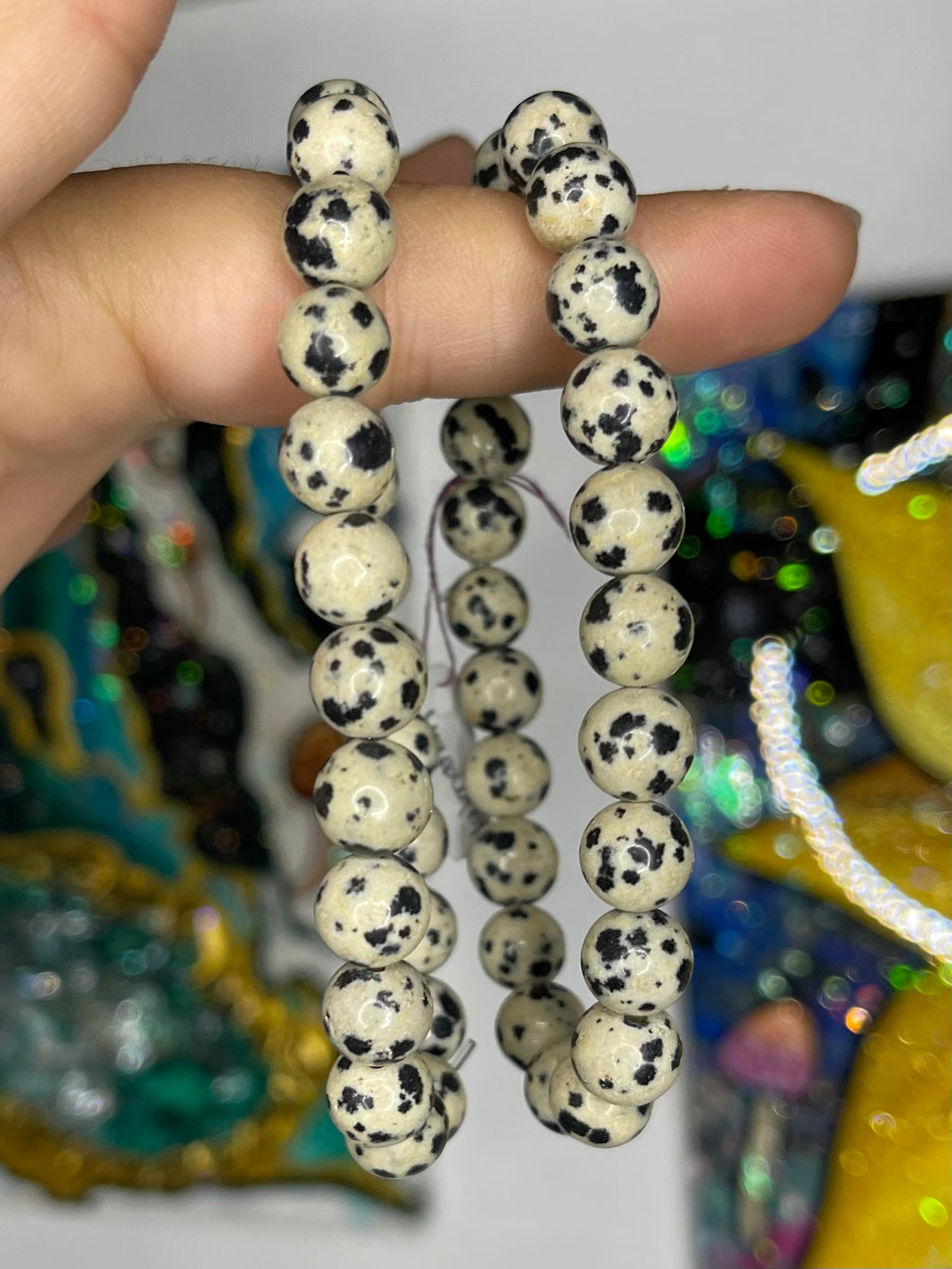 Dalmatian Jasper 8mm Bracelet