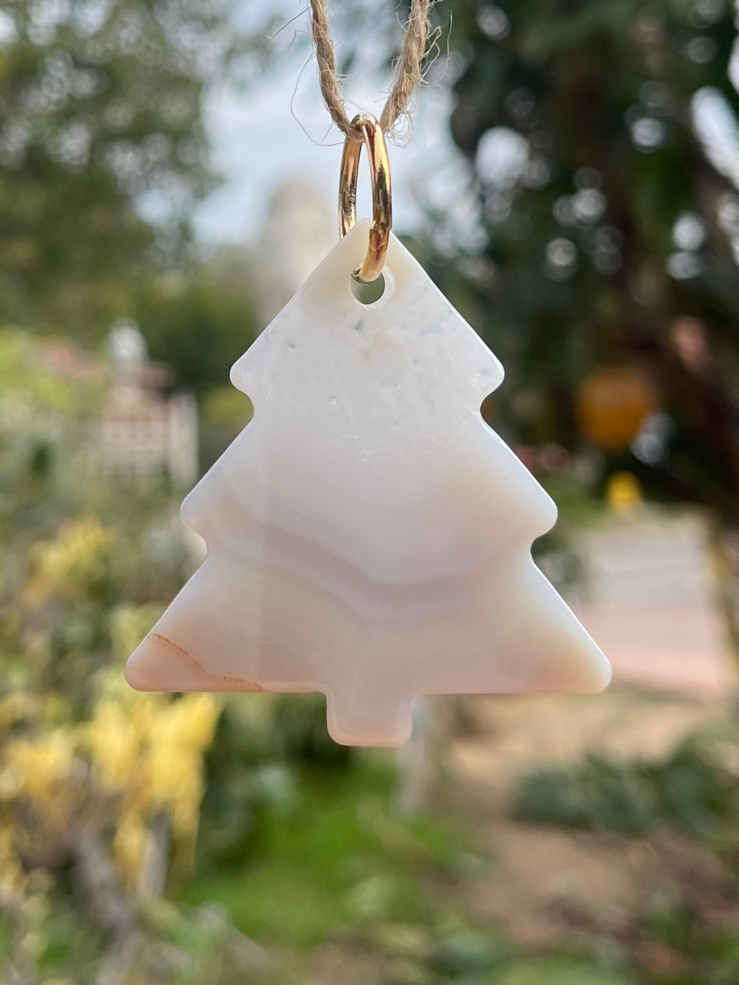 Agate Christmas Tree Ornament