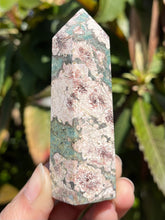 Load image into Gallery viewer, Green Flower Jasper Tower #B
