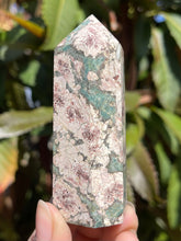 Load image into Gallery viewer, Green Flower Jasper Tower #B
