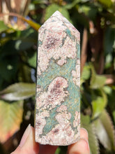 Load image into Gallery viewer, Green Flower Jasper Tower #B
